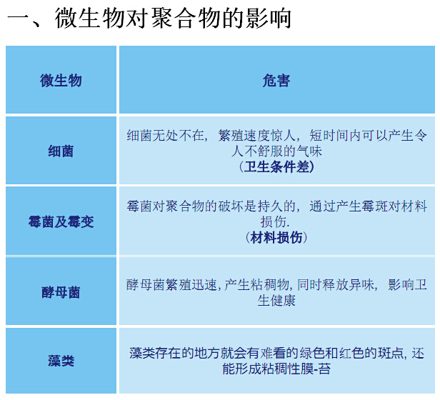 微生物对聚合物的影响