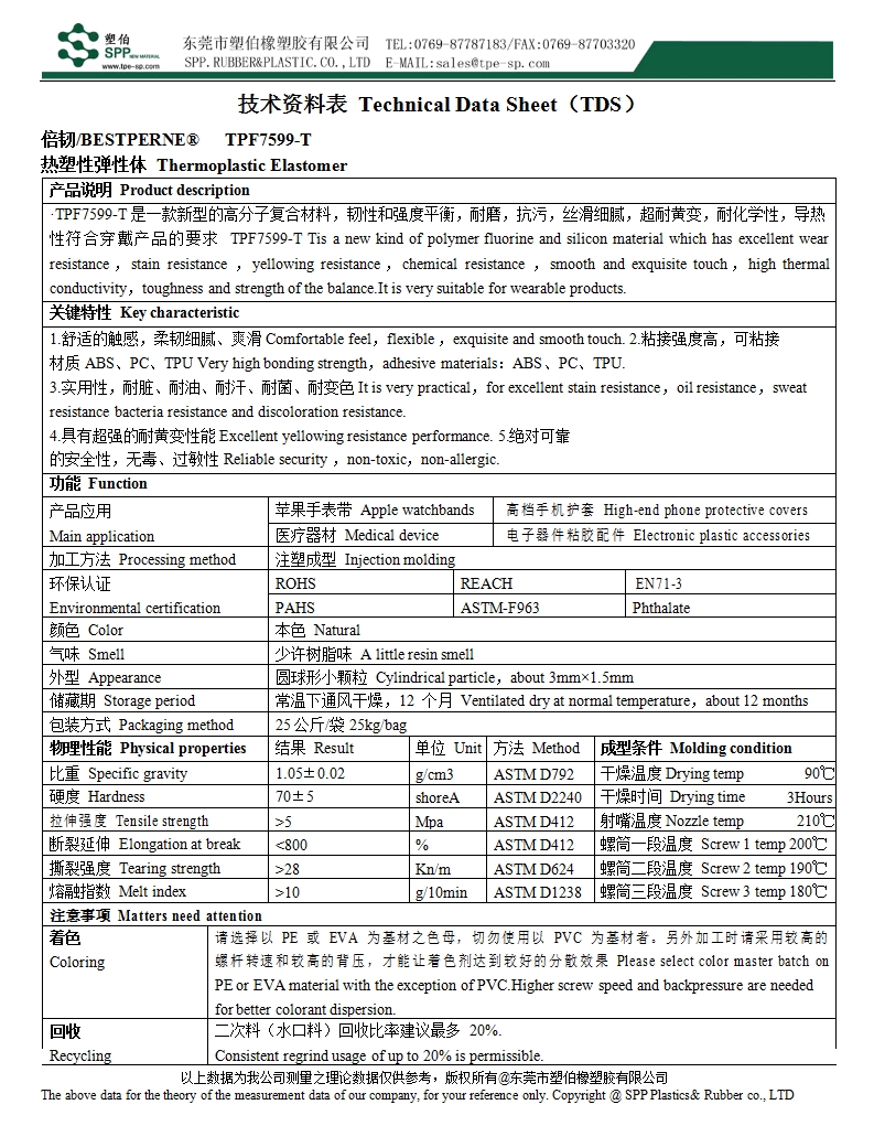 TSV70N物性表